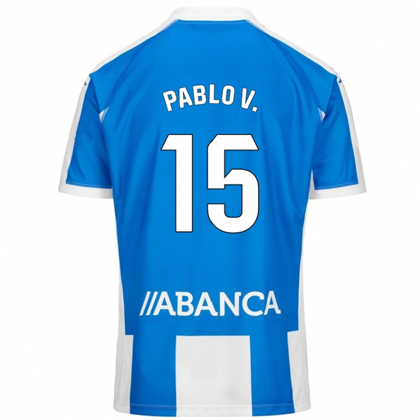 Mujer Fútbol Camiseta Pablo Vázquez #15 Azul Blanco 1ª Equipación 2024/25 México