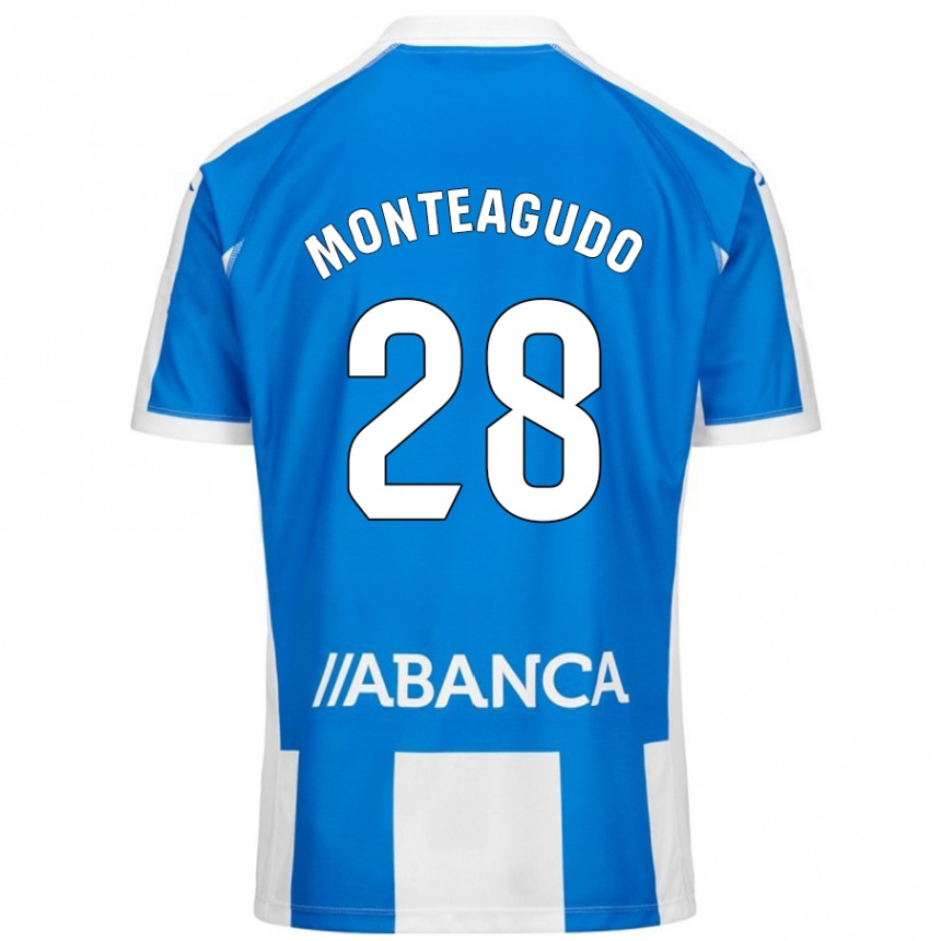 Mujer Fútbol Camiseta Paula Monteagudo #28 Azul Blanco 1ª Equipación 2024/25 México