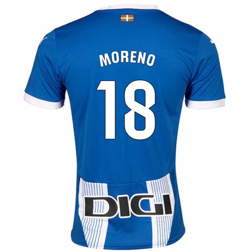 Mujer Fútbol Camiseta Laura Moreno #18 Azul 1ª Equipación 2024/25 México