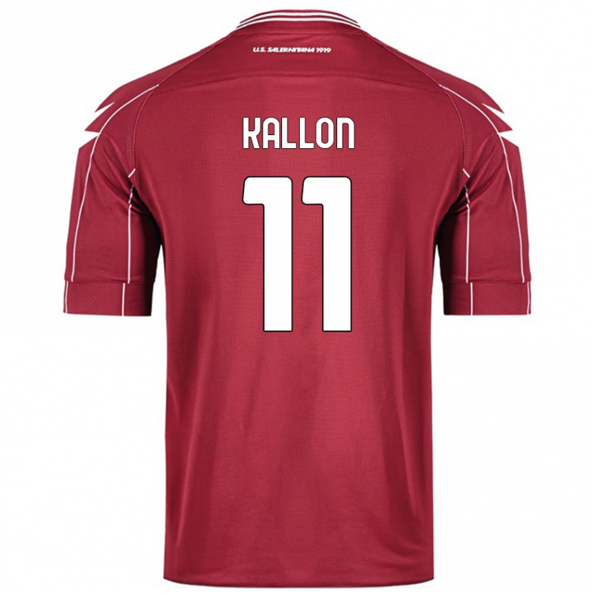 Mujer Fútbol Camiseta Yayah Kallon #11 Borgoña 1ª Equipación 2024/25 México