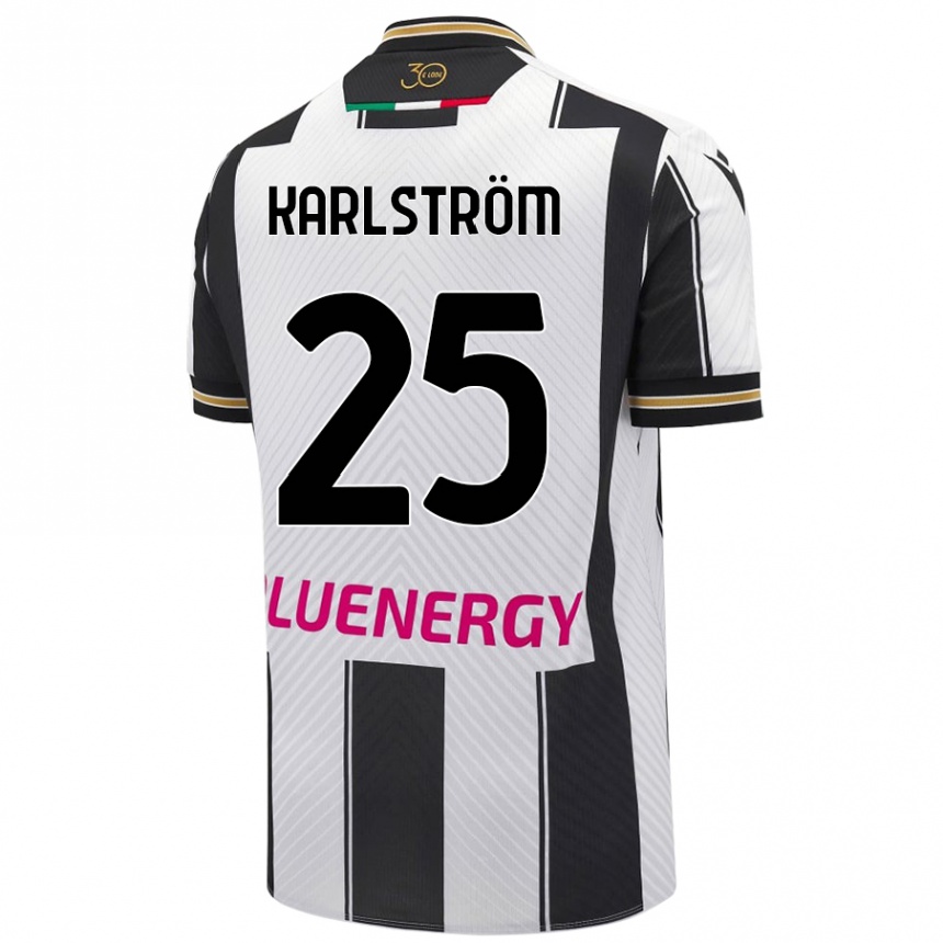 Mujer Fútbol Camiseta Jesper Karlström #25 Blanco Negro 1ª Equipación 2024/25 México