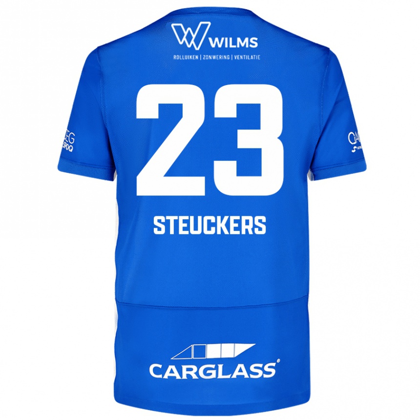 Mujer Fútbol Camiseta Jarne Steuckers #23 Azul 1ª Equipación 2024/25 México