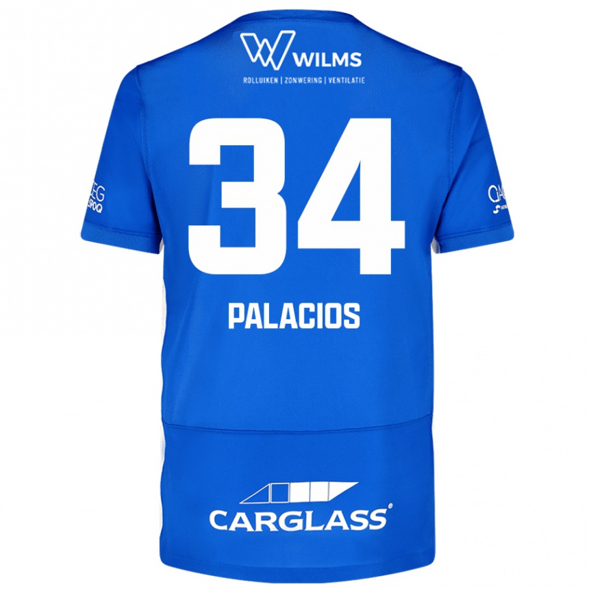 Mujer Fútbol Camiseta Adrián Palacios #34 Azul 1ª Equipación 2024/25 México