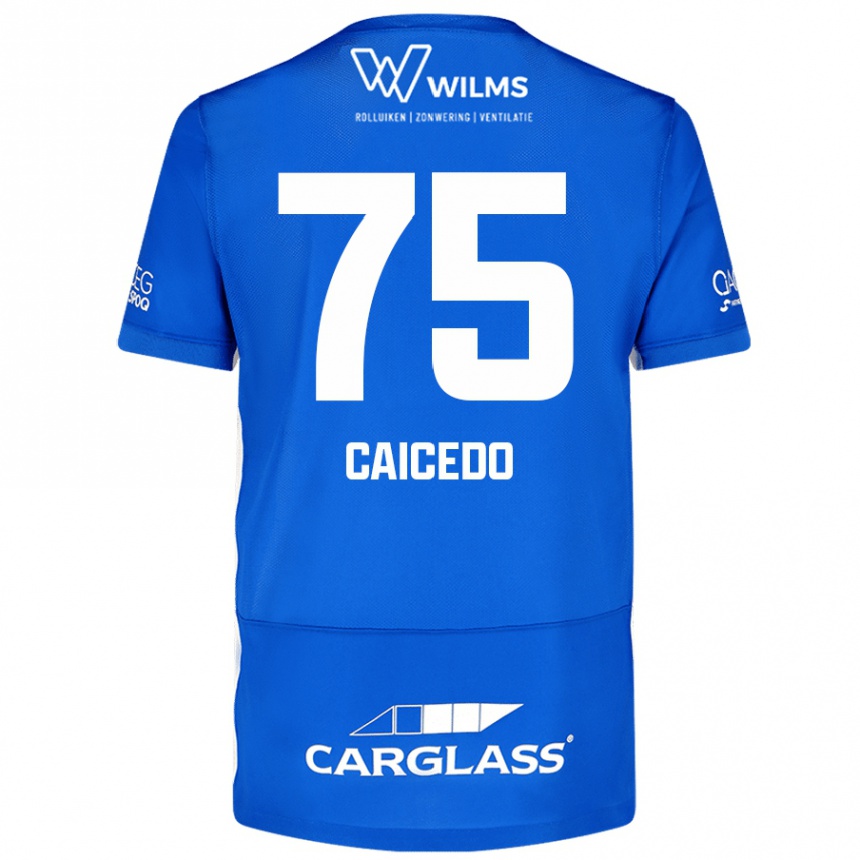 Mujer Fútbol Camiseta Alfred Caicedo #75 Azul 1ª Equipación 2024/25 México