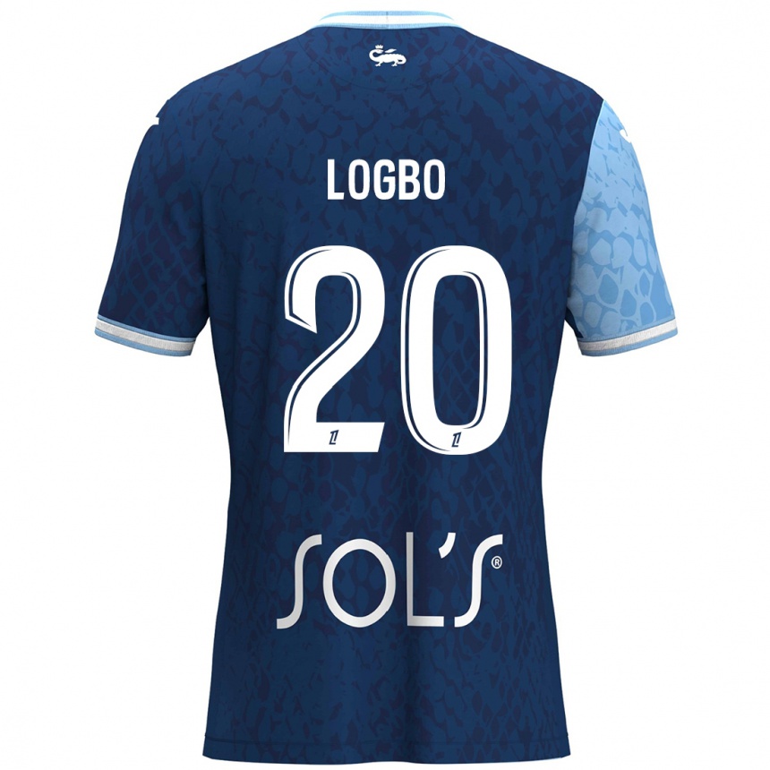 Mujer Fútbol Camiseta Andy Logbo #20 Azul Cielo Azul Oscuro 1ª Equipación 2024/25 México