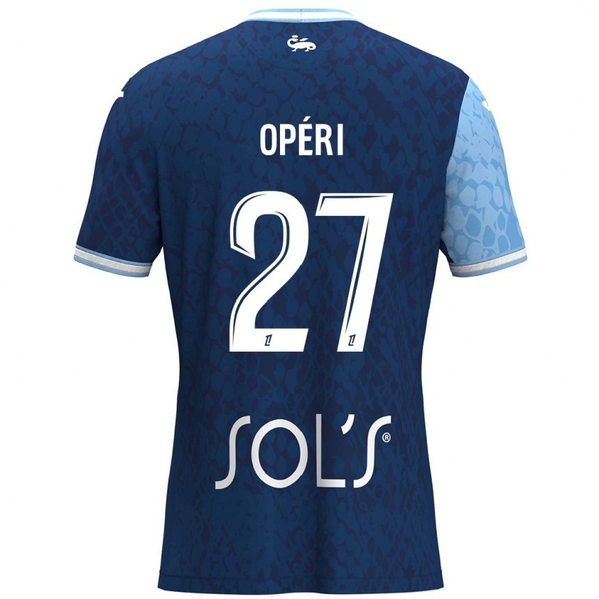 Mujer Fútbol Camiseta Christopher Operi #27 Azul Cielo Azul Oscuro 1ª Equipación 2024/25 México