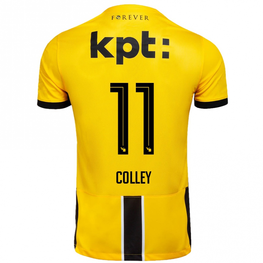 Mujer Fútbol Camiseta Ebrima Colley #11 Amarillo Negro 1ª Equipación 2024/25 México