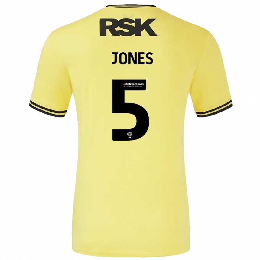 Mujer Fútbol Camiseta Lloyd Jones #5 Amarillo Negro 2ª Equipación 2024/25 México