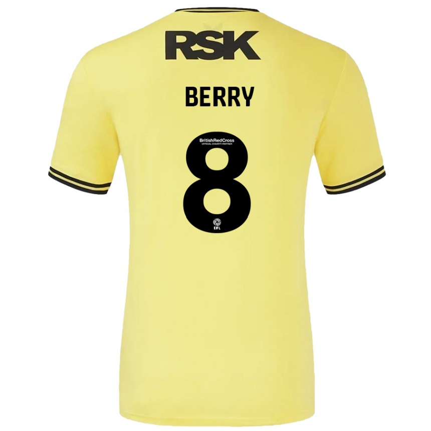 Mujer Fútbol Camiseta Luke Berry #8 Amarillo Negro 2ª Equipación 2024/25 México