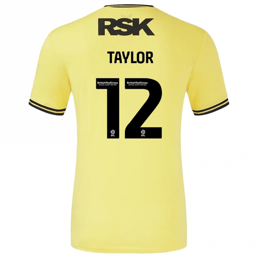 Mujer Fútbol Camiseta Terry Taylor #12 Amarillo Negro 2ª Equipación 2024/25 México