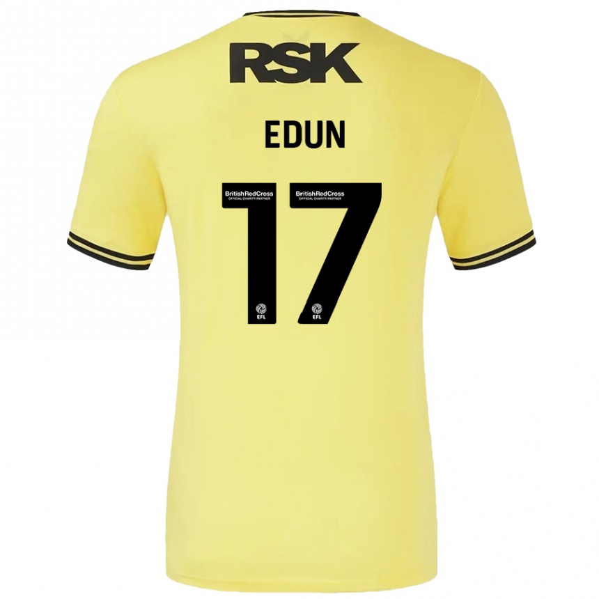 Mujer Fútbol Camiseta Tayo Edun #17 Amarillo Negro 2ª Equipación 2024/25 México