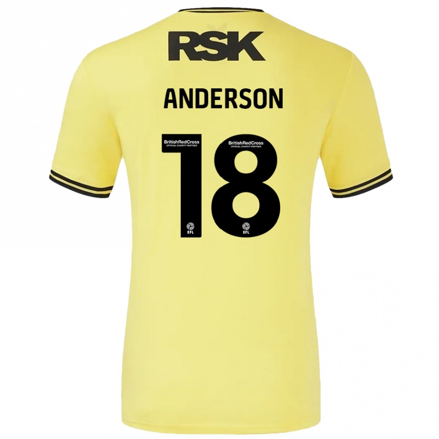 Mujer Fútbol Camiseta Karoy Anderson #18 Amarillo Negro 2ª Equipación 2024/25 México