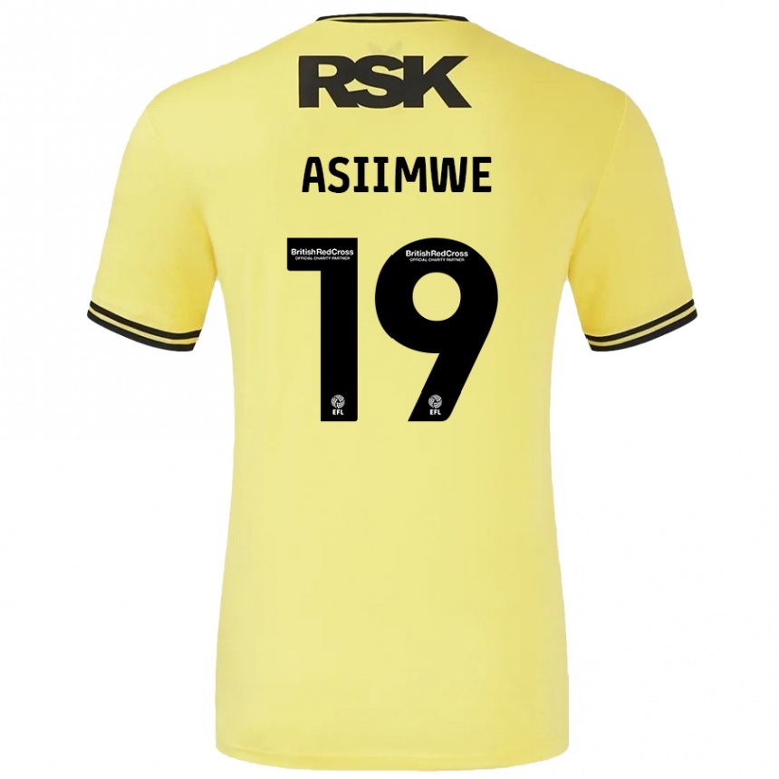 Mujer Fútbol Camiseta Nathan Asiimwe #19 Amarillo Negro 2ª Equipación 2024/25 México