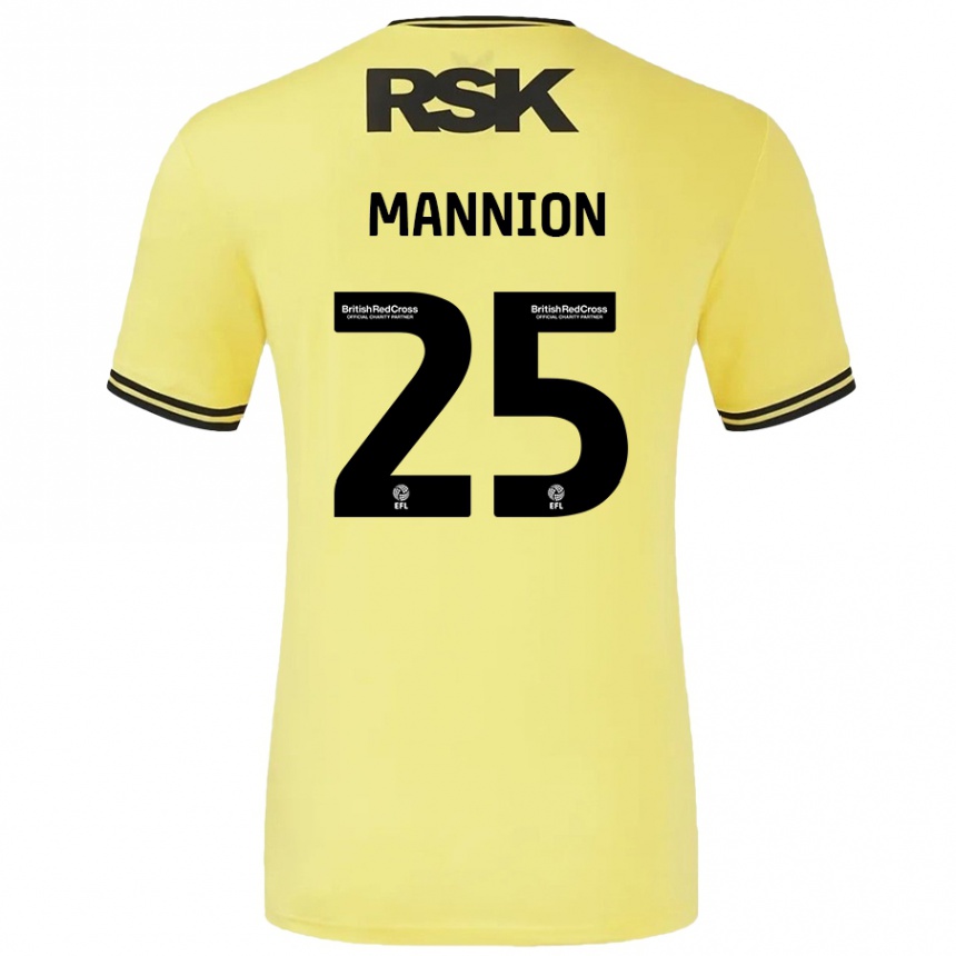 Mujer Fútbol Camiseta Will Mannion #25 Amarillo Negro 2ª Equipación 2024/25 México