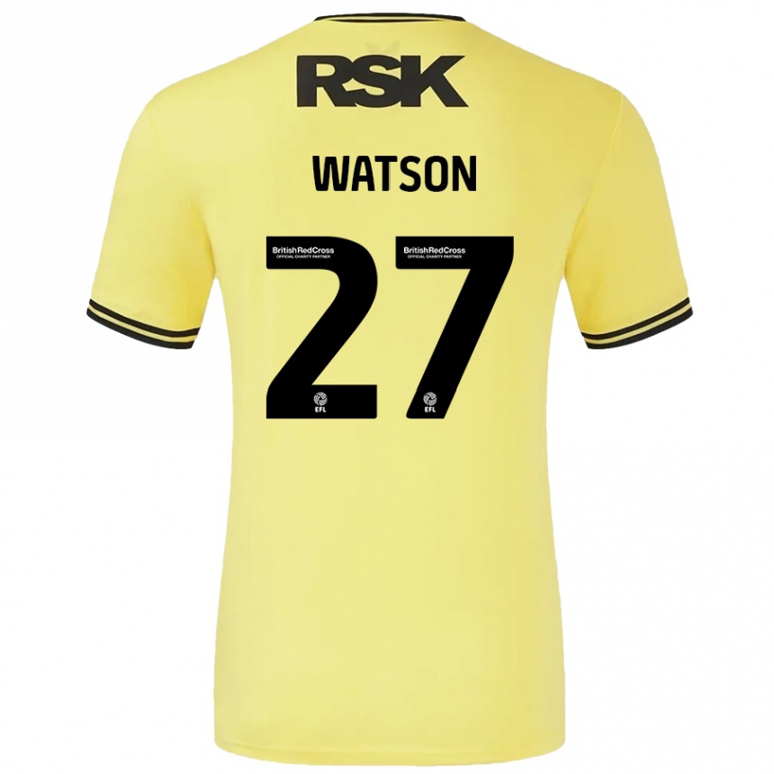 Mujer Fútbol Camiseta Tennai Watson #27 Amarillo Negro 2ª Equipación 2024/25 México