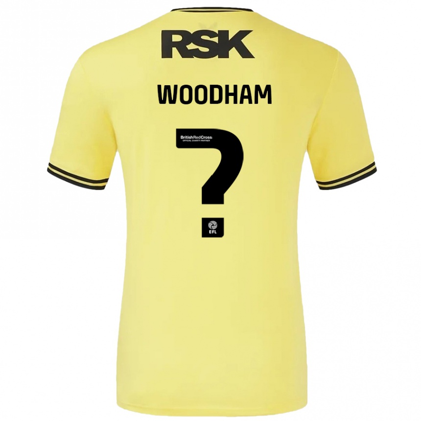 Mujer Fútbol Camiseta Finley Woodham #0 Amarillo Negro 2ª Equipación 2024/25 México