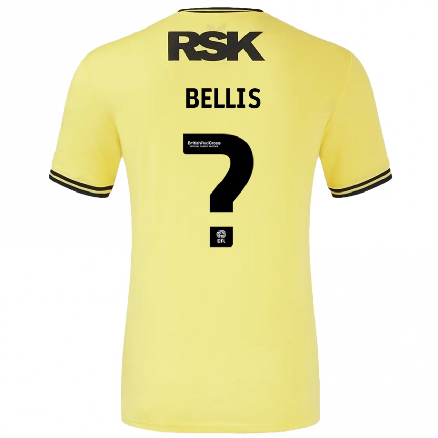 Mujer Fútbol Camiseta Reece Bellis #0 Amarillo Negro 2ª Equipación 2024/25 México