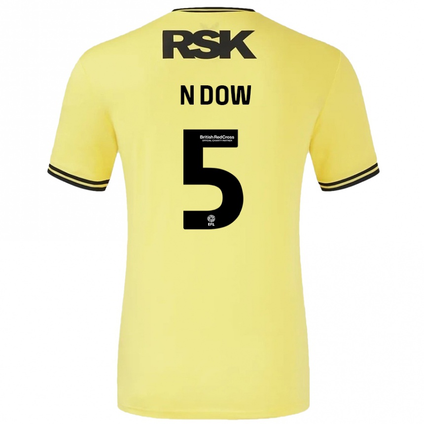 Mujer Fútbol Camiseta Elisha N'dow #5 Amarillo Negro 2ª Equipación 2024/25 México