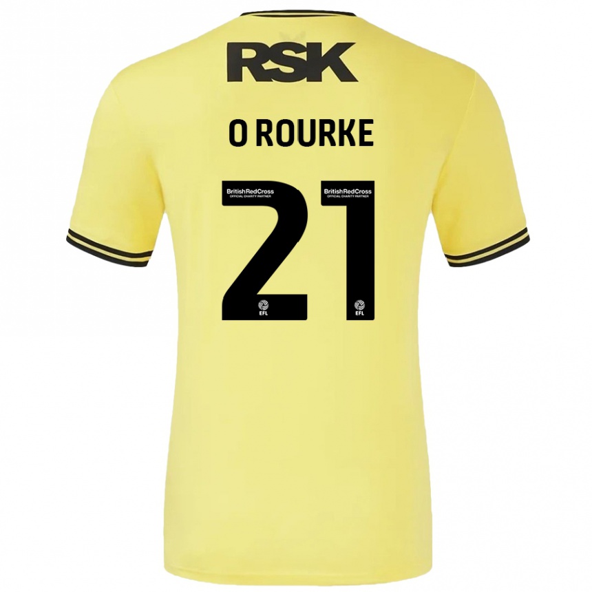 Mujer Fútbol Camiseta Sophie O'rourke #21 Amarillo Negro 2ª Equipación 2024/25 México