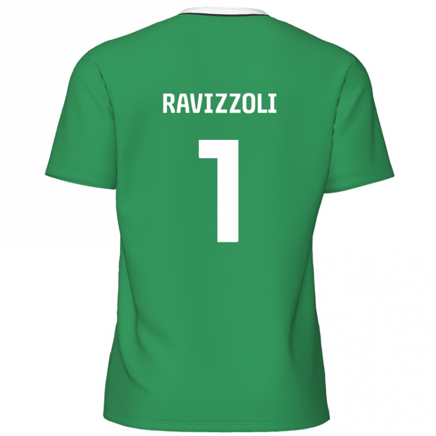 Mujer Fútbol Camiseta Franco Ravizzoli #1 Verde Rayas Blancas 2ª Equipación 2024/25 México