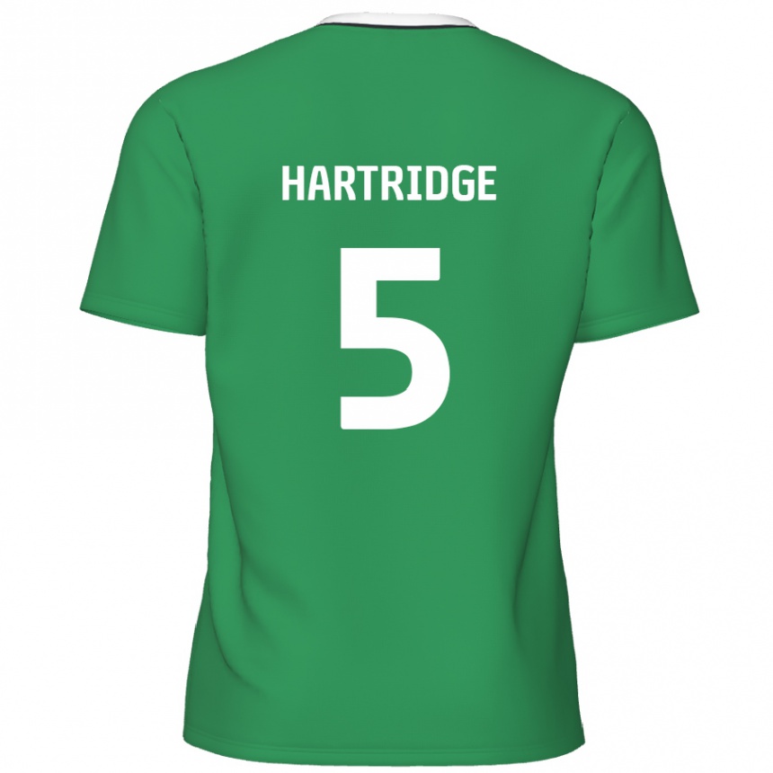 Mujer Fútbol Camiseta Alex Hartridge #5 Verde Rayas Blancas 2ª Equipación 2024/25 México