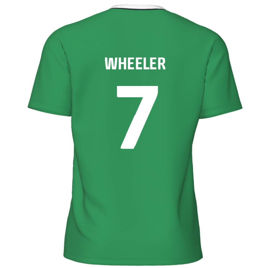 Mujer Fútbol Camiseta David Wheeler #7 Verde Rayas Blancas 2ª Equipación 2024/25 México