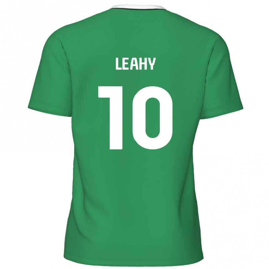 Mujer Fútbol Camiseta Luke Leahy #10 Verde Rayas Blancas 2ª Equipación 2024/25 México