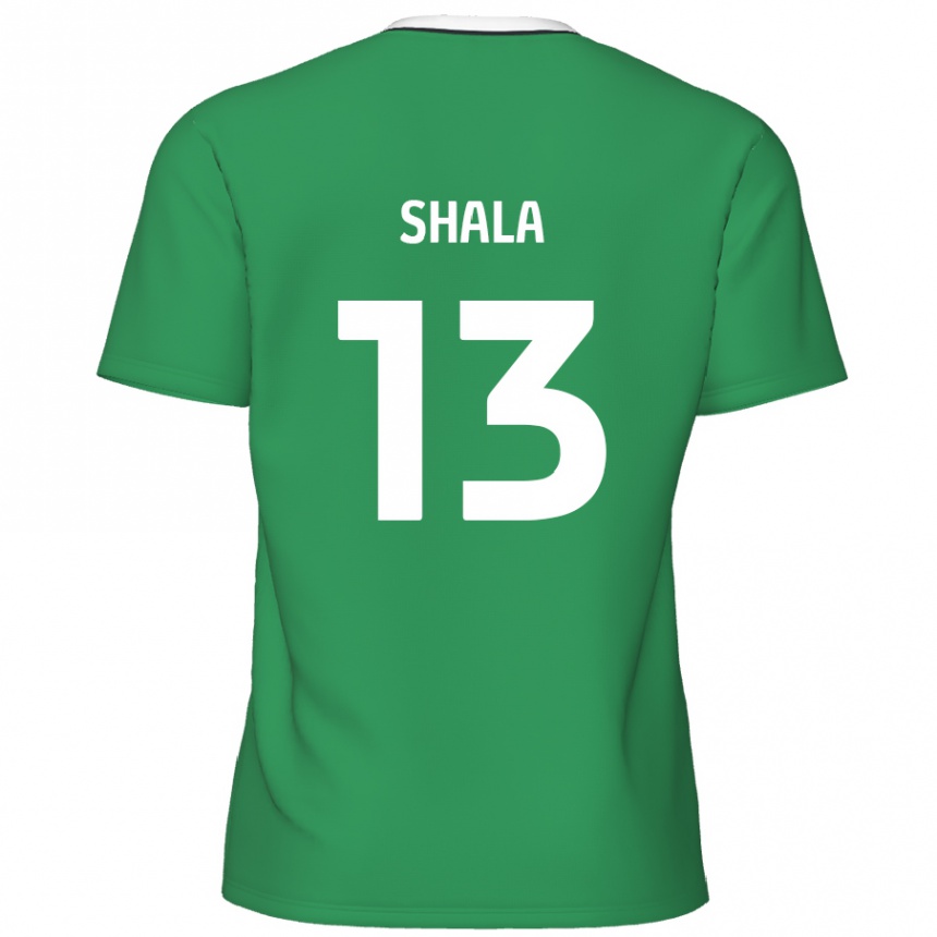 Mujer Fútbol Camiseta Laurence Shala #13 Verde Rayas Blancas 2ª Equipación 2024/25 México