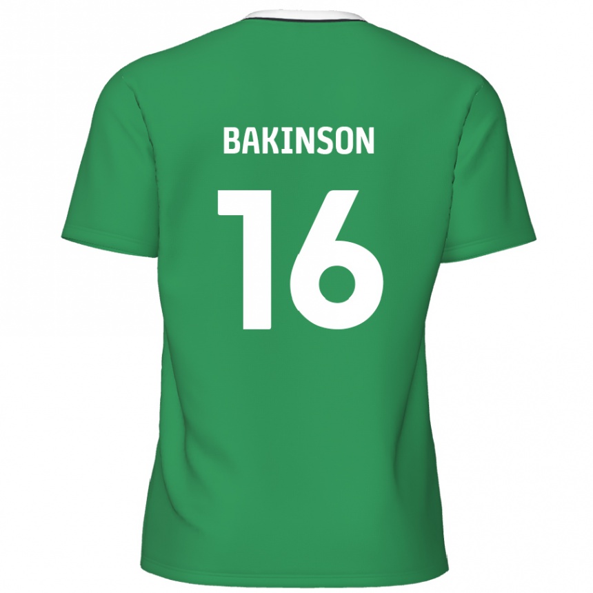 Mujer Fútbol Camiseta Tyreeq Bakinson #16 Verde Rayas Blancas 2ª Equipación 2024/25 México