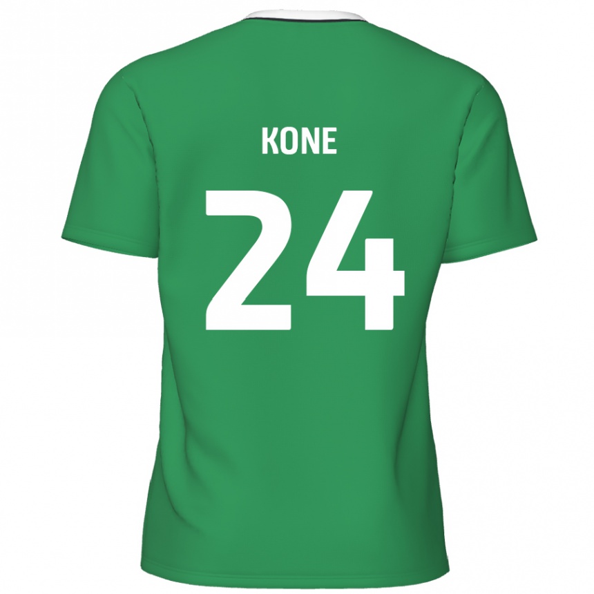 Mujer Fútbol Camiseta Richard Kone #24 Verde Rayas Blancas 2ª Equipación 2024/25 México