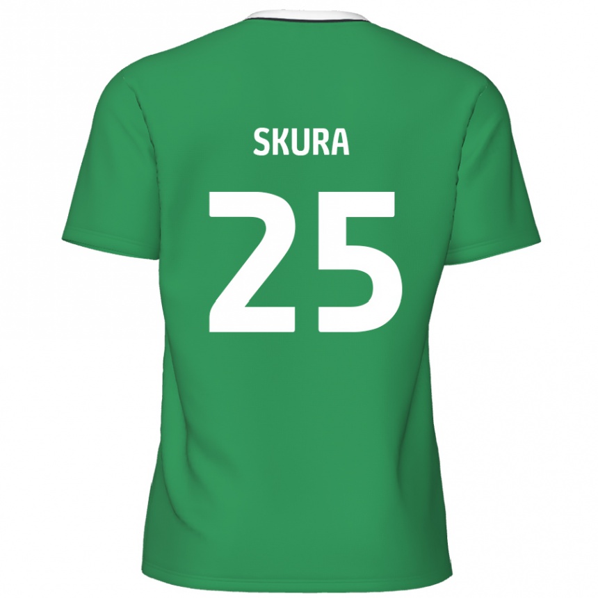 Mujer Fútbol Camiseta Declan Skura #25 Verde Rayas Blancas 2ª Equipación 2024/25 México