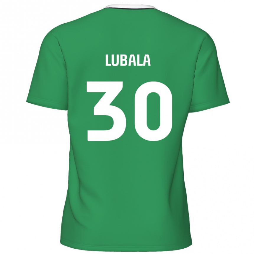 Mujer Fútbol Camiseta Bez Lubala #30 Verde Rayas Blancas 2ª Equipación 2024/25 México