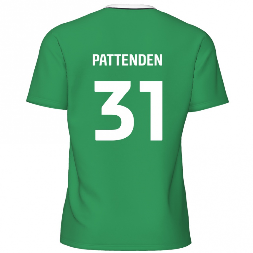 Mujer Fútbol Camiseta Jasper Pattenden #31 Verde Rayas Blancas 2ª Equipación 2024/25 México