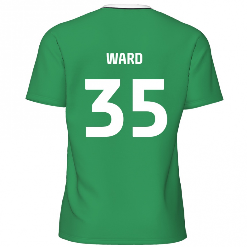 Mujer Fútbol Camiseta Christie Ward #35 Verde Rayas Blancas 2ª Equipación 2024/25 México