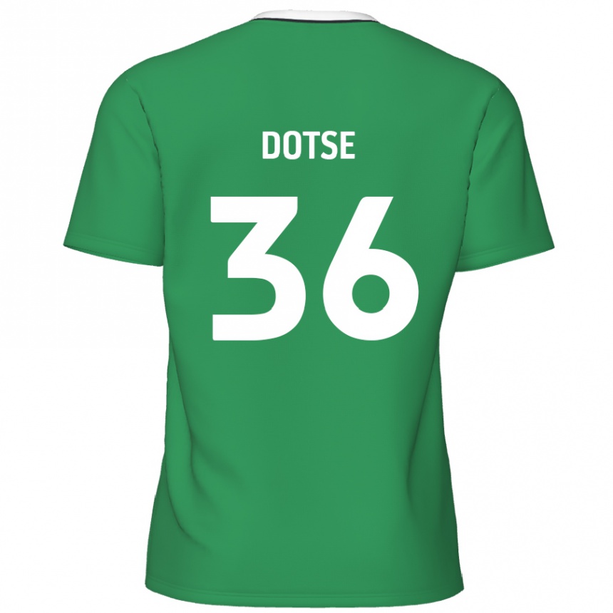 Mujer Fútbol Camiseta Jahiem Dotse #36 Verde Rayas Blancas 2ª Equipación 2024/25 México