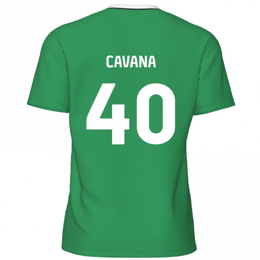 Mujer Fútbol Camiseta Max Cavana #40 Verde Rayas Blancas 2ª Equipación 2024/25 México