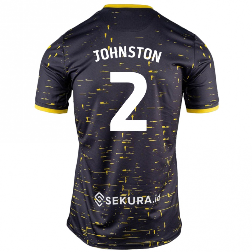 Mujer Fútbol Camiseta Chardonnay Johnston #2 Negro Amarillo 2ª Equipación 2024/25 México