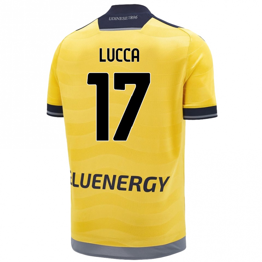 Mujer Fútbol Camiseta Lorenzo Lucca #17 Dorado 2ª Equipación 2024/25 México