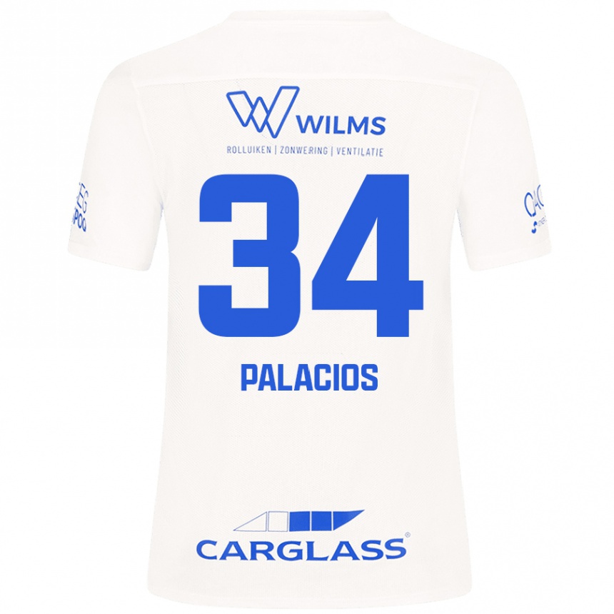 Mujer Fútbol Camiseta Adrián Palacios #34 Blanco 2ª Equipación 2024/25 México