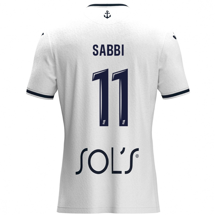 Mujer Fútbol Camiseta Emmanuel Sabbi #11 Blanco Azul Oscuro 2ª Equipación 2024/25 México