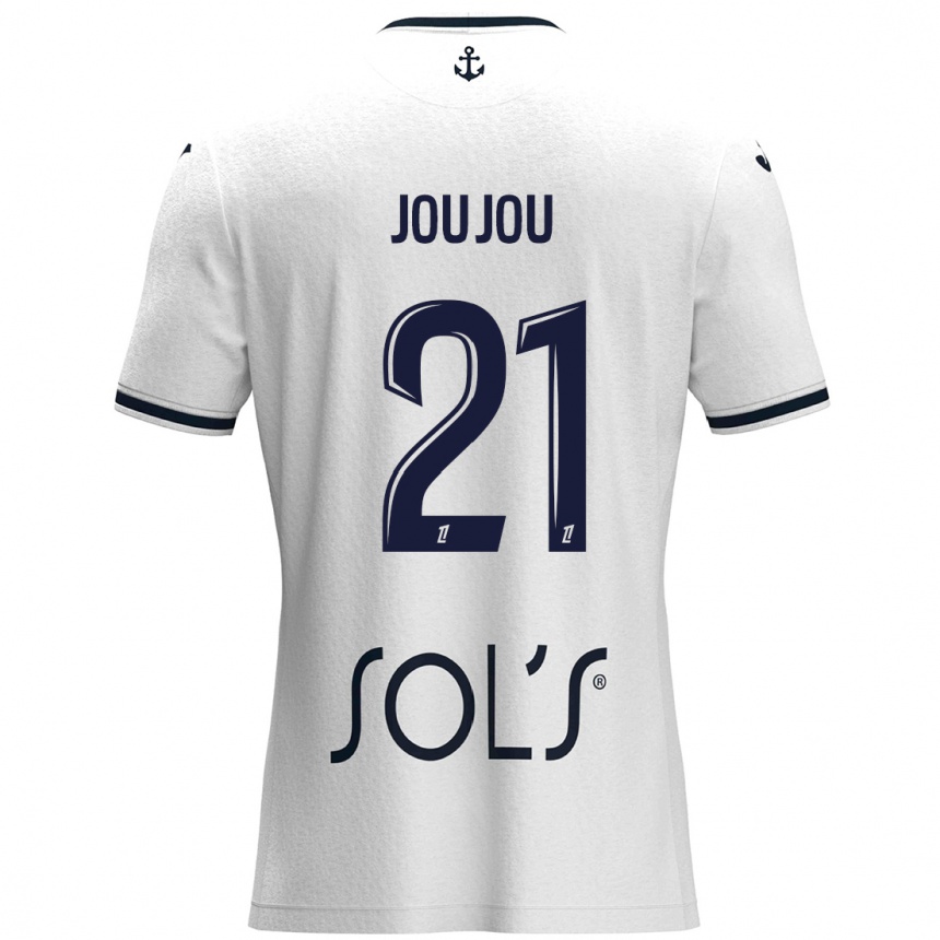 Mujer Fútbol Camiseta Antoine Joujou #21 Blanco Azul Oscuro 2ª Equipación 2024/25 México