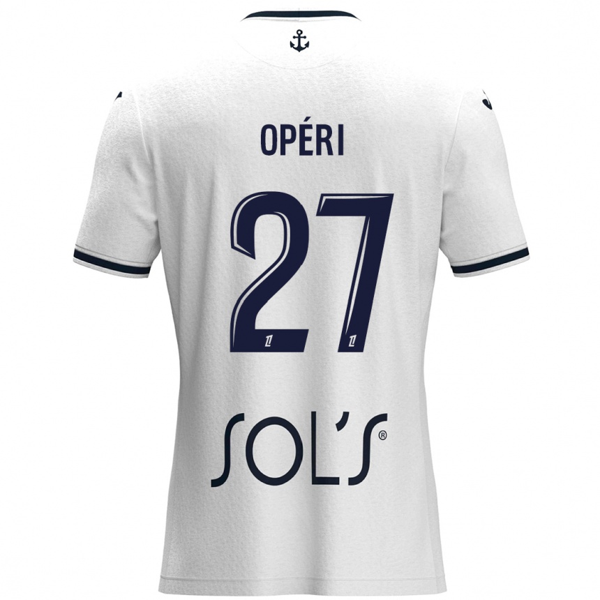 Mujer Fútbol Camiseta Christopher Operi #27 Blanco Azul Oscuro 2ª Equipación 2024/25 México