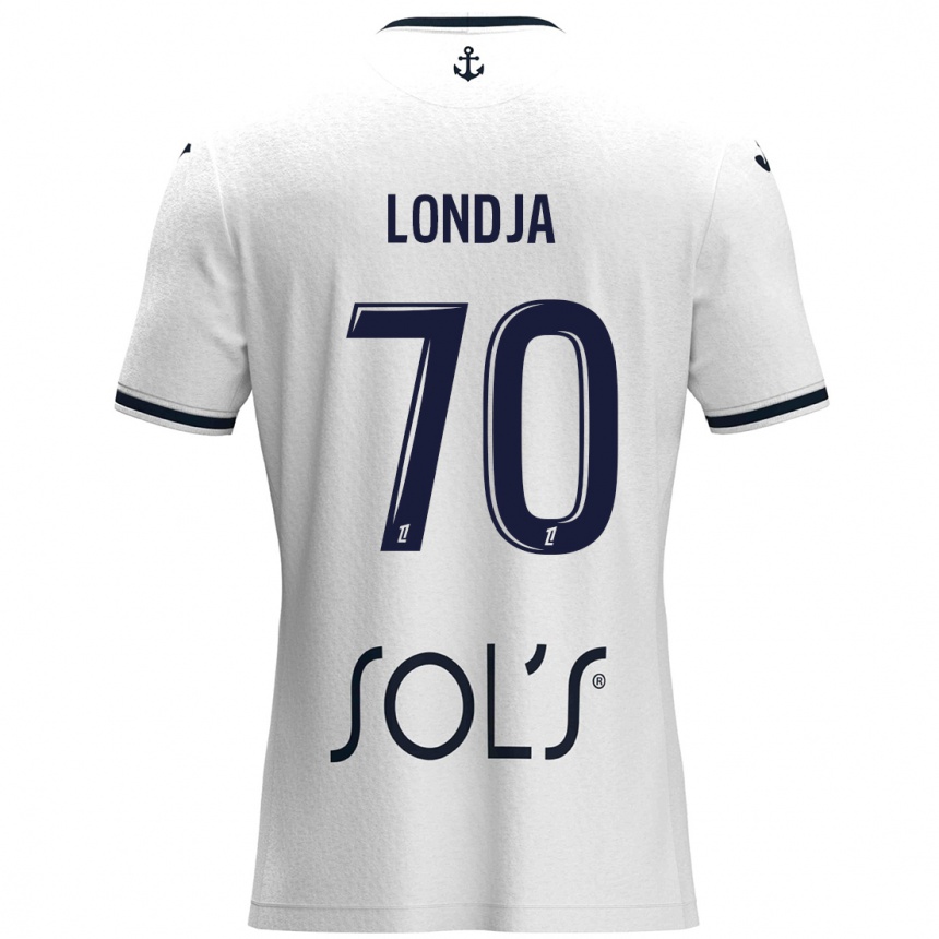 Mujer Fútbol Camiseta Ruben Londja #70 Blanco Azul Oscuro 2ª Equipación 2024/25 México