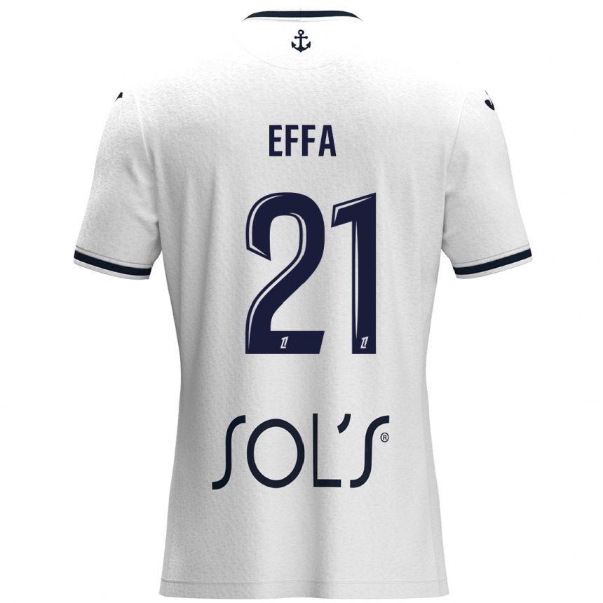 Mujer Fútbol Camiseta Chancelle Effa Effa #21 Blanco Azul Oscuro 2ª Equipación 2024/25 México