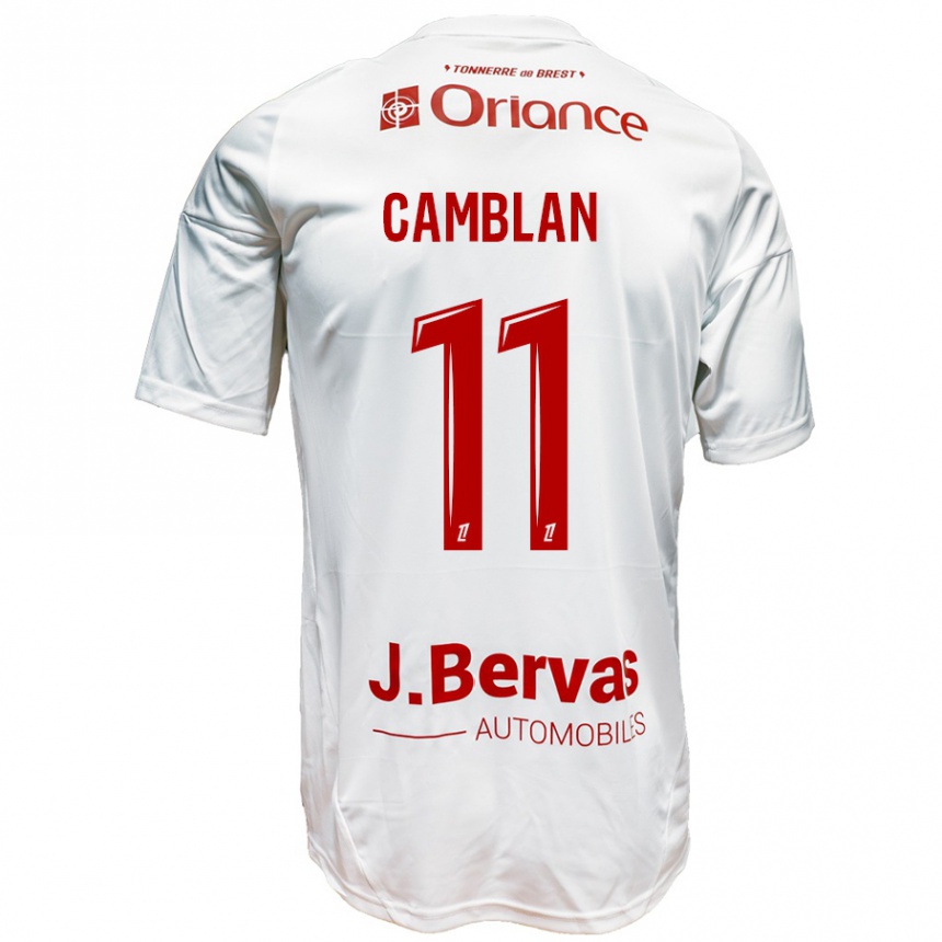 Mujer Fútbol Camiseta Axel Camblan #11 Blanco Rojo 2ª Equipación 2024/25 México