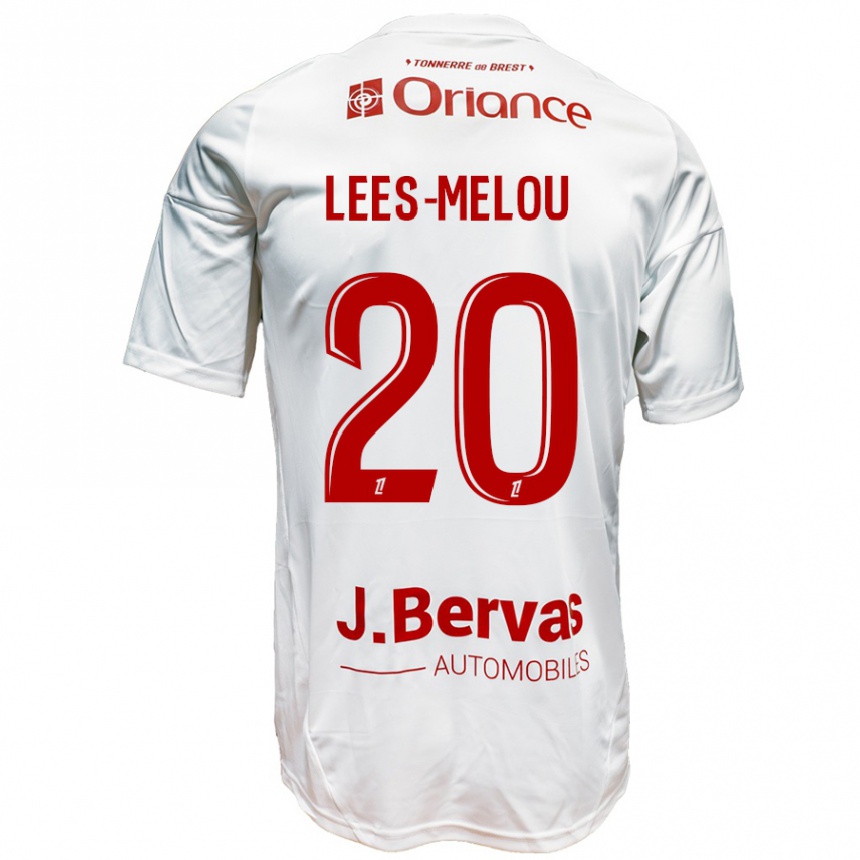 Mujer Fútbol Camiseta Pierre Lees-Melou #20 Blanco Rojo 2ª Equipación 2024/25 México