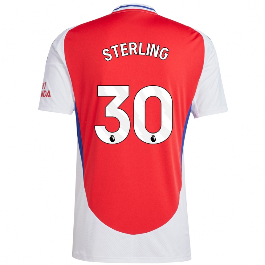 Niño Fútbol Camiseta Raheem Sterling #30 Rojo Blanco 1ª Equipación 2024/25 México