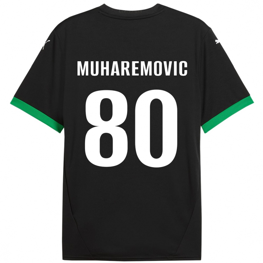 Niño Fútbol Camiseta Tarik Muharemovic #80 Negro Verde Oscuro 1ª Equipación 2024/25 México