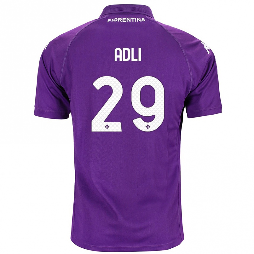 Niño Fútbol Camiseta Yacine Adli #29 Morado 1ª Equipación 2024/25 México