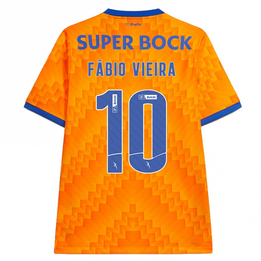 Niño Fútbol Camiseta Fabio Vieira #10 Naranja 2ª Equipación 2024/25 México